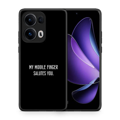 Θήκη Oppo Reno13 Pro Salute από τη Smartfits με σχέδιο στο πίσω μέρος και μαύρο περίβλημα | Oppo Reno13 Pro Salute case with colorful back and black bezels