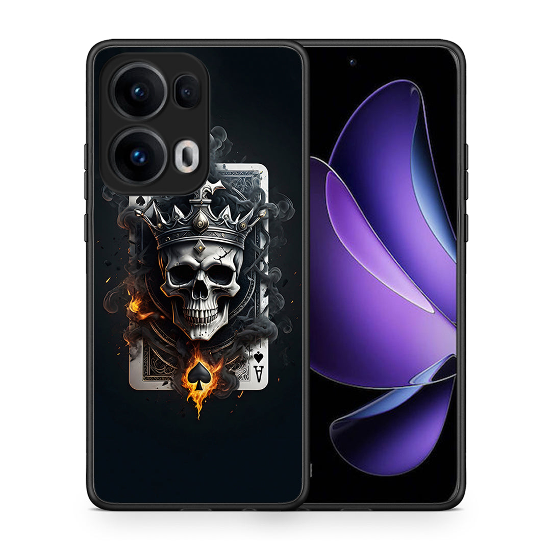Θήκη Oppo Reno13 Pro Skull King Ace από τη Smartfits με σχέδιο στο πίσω μέρος και μαύρο περίβλημα | Oppo Reno13 Pro Skull King Ace case with colorful back and black bezels