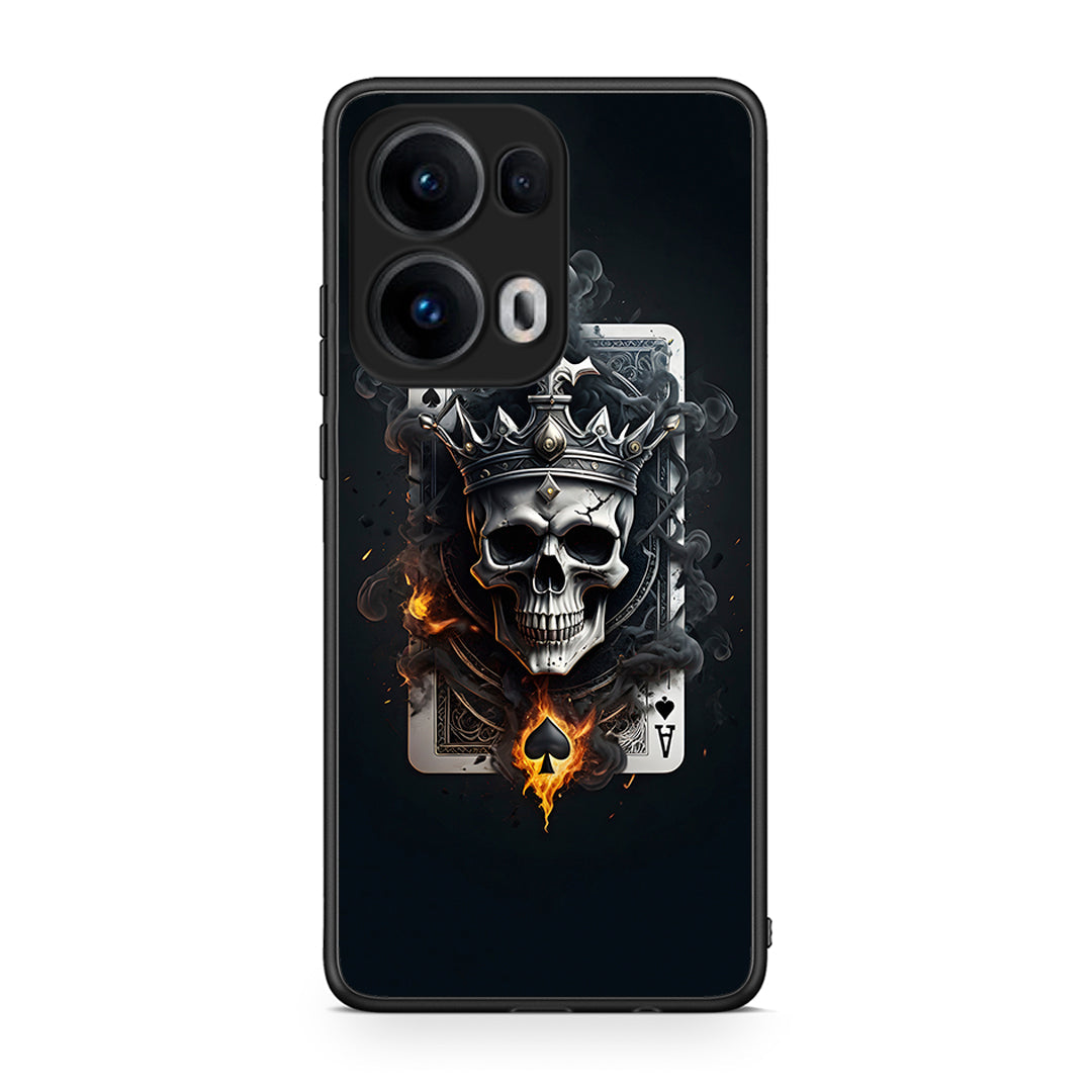 Oppo Reno13 Pro Skull King Ace θήκη από τη Smartfits με σχέδιο στο πίσω μέρος και μαύρο περίβλημα | Smartphone case with colorful back and black bezels by Smartfits