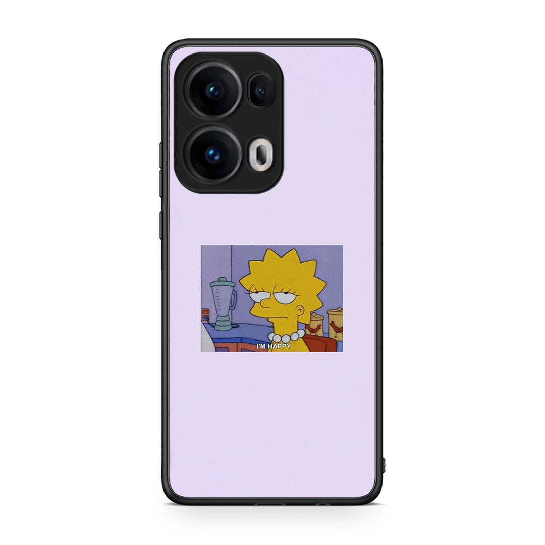 Oppo Reno13 Pro So Happy θήκη από τη Smartfits με σχέδιο στο πίσω μέρος και μαύρο περίβλημα | Smartphone case with colorful back and black bezels by Smartfits