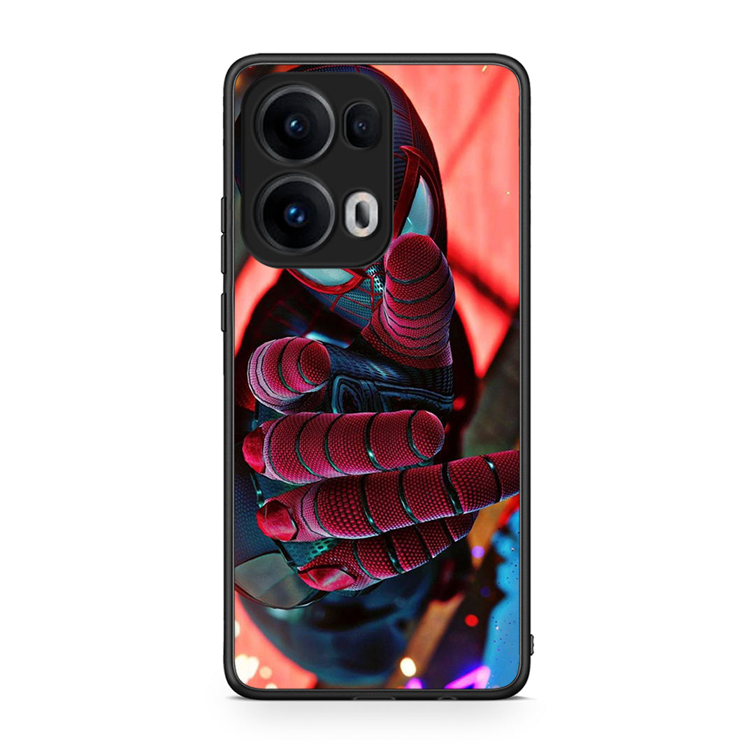 Oppo Reno13 Pro Spider Hand Θήκη από τη Smartfits με σχέδιο στο πίσω μέρος και μαύρο περίβλημα | Smartphone case with colorful back and black bezels by Smartfits