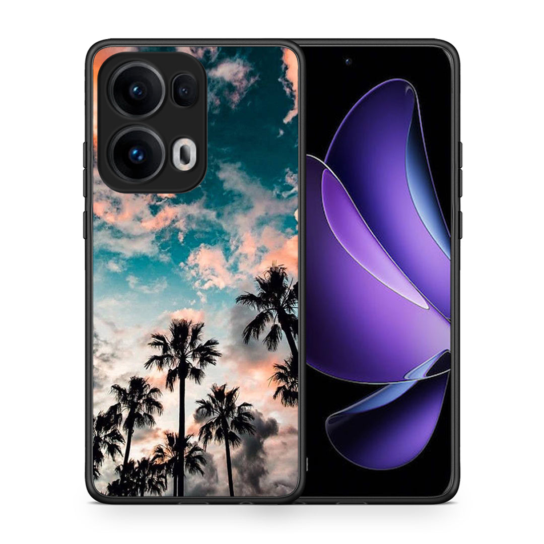 Θήκη Oppo Reno13 Pro Sky Summer από τη Smartfits με σχέδιο στο πίσω μέρος και μαύρο περίβλημα | Oppo Reno13 Pro Sky Summer case with colorful back and black bezels