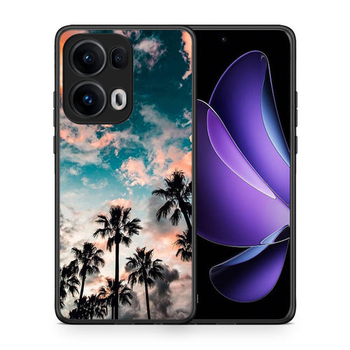 Θήκη Oppo Reno13 Pro Sky Summer από τη Smartfits με σχέδιο στο πίσω μέρος και μαύρο περίβλημα | Oppo Reno13 Pro Sky Summer case with colorful back and black bezels