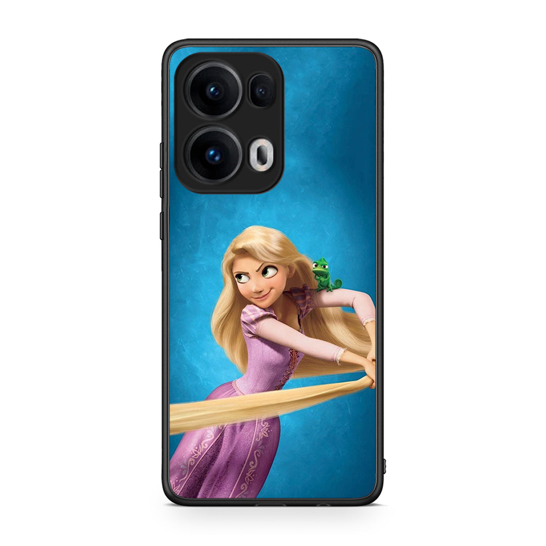 Oppo Reno13 Pro Tangled 2 Θήκη Αγίου Βαλεντίνου από τη Smartfits με σχέδιο στο πίσω μέρος και μαύρο περίβλημα | Smartphone case with colorful back and black bezels by Smartfits
