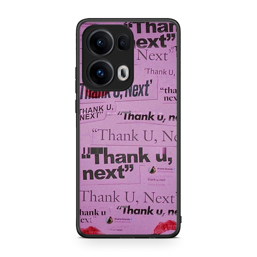 Oppo Reno13 Pro Thank You Next Θήκη Αγίου Βαλεντίνου από τη Smartfits με σχέδιο στο πίσω μέρος και μαύρο περίβλημα | Smartphone case with colorful back and black bezels by Smartfits