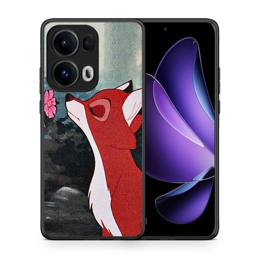 Θήκη Oppo Reno13 Pro Tod And Vixey Love 2 από τη Smartfits με σχέδιο στο πίσω μέρος και μαύρο περίβλημα | Oppo Reno13 Pro Tod And Vixey Love 2 case with colorful back and black bezels