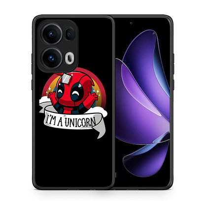 Θήκη Oppo Reno13 Pro Unicorn Deadpool από τη Smartfits με σχέδιο στο πίσω μέρος και μαύρο περίβλημα | Oppo Reno13 Pro Unicorn Deadpool case with colorful back and black bezels