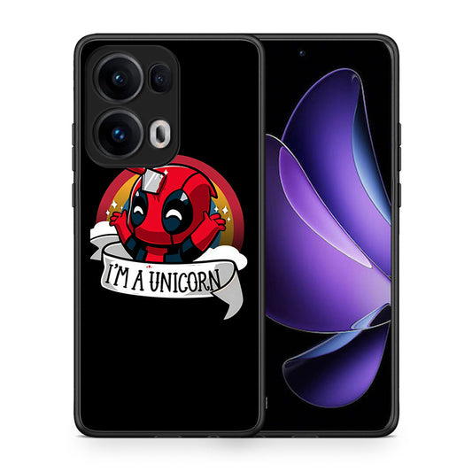 Θήκη Oppo Reno13 Pro Unicorn Deadpool από τη Smartfits με σχέδιο στο πίσω μέρος και μαύρο περίβλημα | Oppo Reno13 Pro Unicorn Deadpool case with colorful back and black bezels