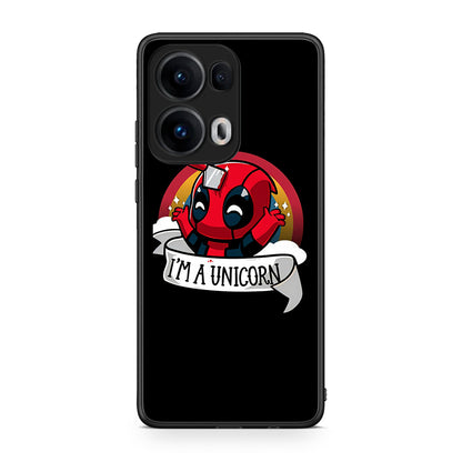 Oppo Reno13 Pro Unicorn Deadpool θήκη από τη Smartfits με σχέδιο στο πίσω μέρος και μαύρο περίβλημα | Smartphone case with colorful back and black bezels by Smartfits