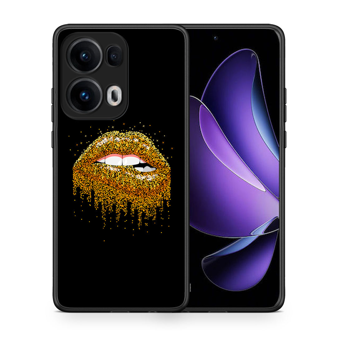 Θήκη Oppo Reno13 Pro Golden Valentine από τη Smartfits με σχέδιο στο πίσω μέρος και μαύρο περίβλημα | Oppo Reno13 Pro Golden Valentine case with colorful back and black bezels