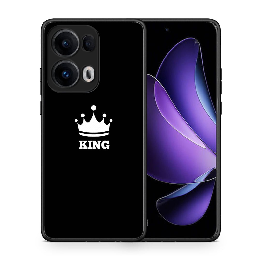 Θήκη Oppo Reno13 Pro King Valentine από τη Smartfits με σχέδιο στο πίσω μέρος και μαύρο περίβλημα | Oppo Reno13 Pro King Valentine case with colorful back and black bezels