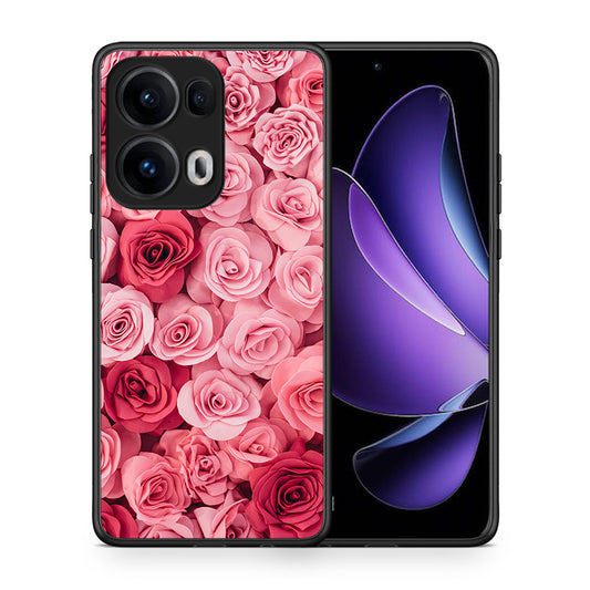 Θήκη Oppo Reno13 Pro RoseGarden Valentine από τη Smartfits με σχέδιο στο πίσω μέρος και μαύρο περίβλημα | Oppo Reno13 Pro RoseGarden Valentine case with colorful back and black bezels