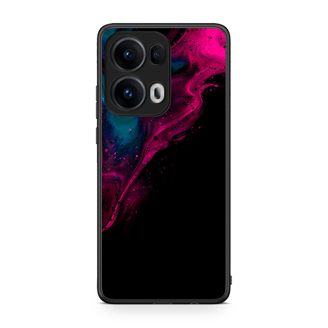 4 - Oppo Reno13 Pro Pink Black Watercolor case, cover, bumper