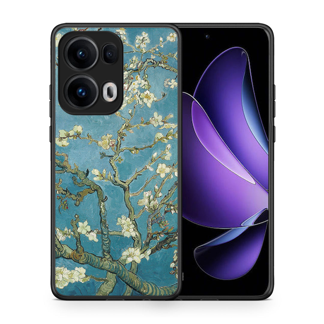 Θήκη Oppo Reno13 Pro White Blossoms από τη Smartfits με σχέδιο στο πίσω μέρος και μαύρο περίβλημα | Oppo Reno13 Pro White Blossoms case with colorful back and black bezels