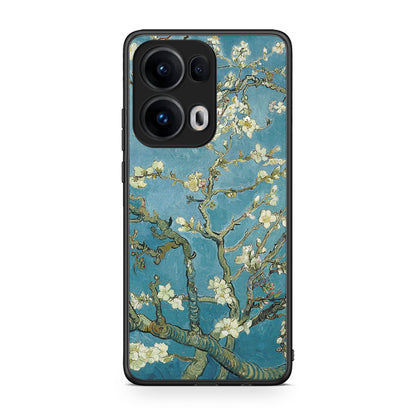 Oppo Reno13 Pro White Blossoms θήκη από τη Smartfits με σχέδιο στο πίσω μέρος και μαύρο περίβλημα | Smartphone case with colorful back and black bezels by Smartfits