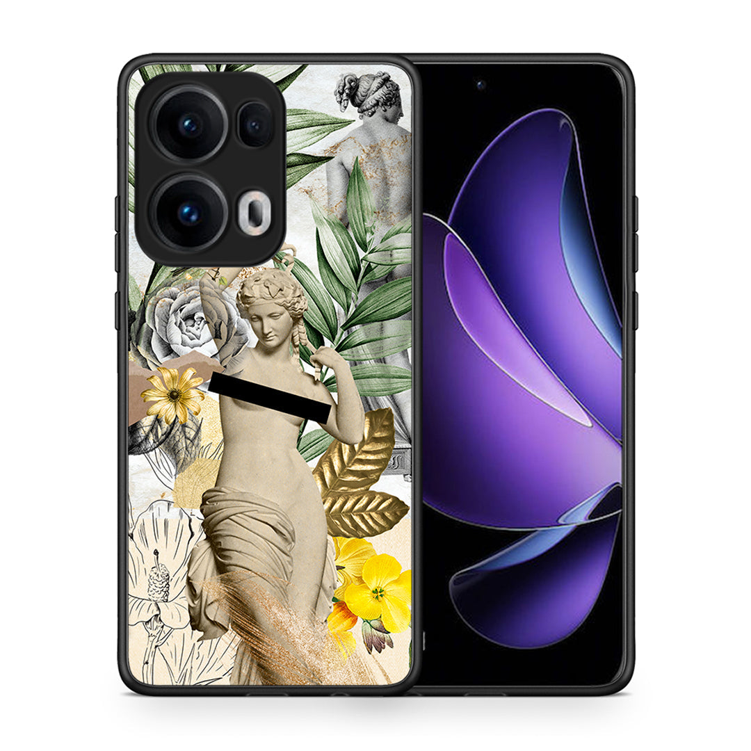 Θήκη Oppo Reno13 Pro Woman Statue από τη Smartfits με σχέδιο στο πίσω μέρος και μαύρο περίβλημα | Oppo Reno13 Pro Woman Statue case with colorful back and black bezels
