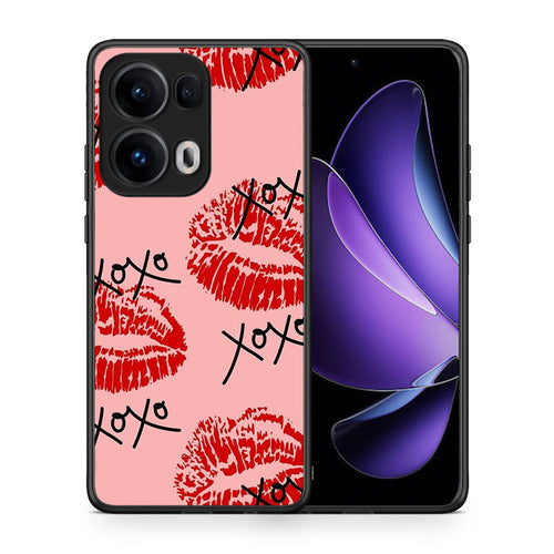 Θήκη Oppo Reno13 Pro XOXO Lips από τη Smartfits με σχέδιο στο πίσω μέρος και μαύρο περίβλημα | Oppo Reno13 Pro XOXO Lips case with colorful back and black bezels