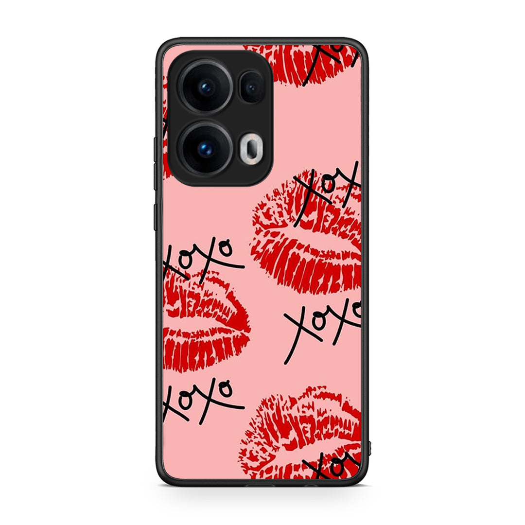 Oppo Reno13 Pro XOXO Lips θήκη από τη Smartfits με σχέδιο στο πίσω μέρος και μαύρο περίβλημα | Smartphone case with colorful back and black bezels by Smartfits