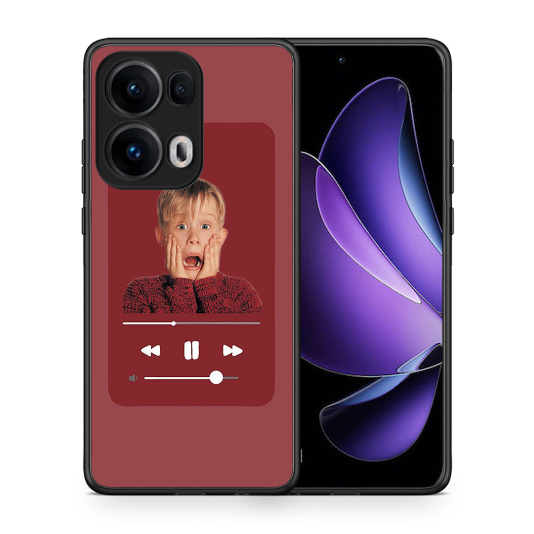 Θήκη Oppo Reno13 Pro Xmas Alone Music από τη Smartfits με σχέδιο στο πίσω μέρος και μαύρο περίβλημα | Oppo Reno13 Pro Xmas Alone Music case with colorful back and black bezels