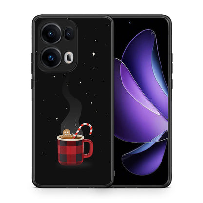 Θήκη Oppo Reno13 Pro Xmas Bathing από τη Smartfits με σχέδιο στο πίσω μέρος και μαύρο περίβλημα | Oppo Reno13 Pro Xmas Bathing case with colorful back and black bezels