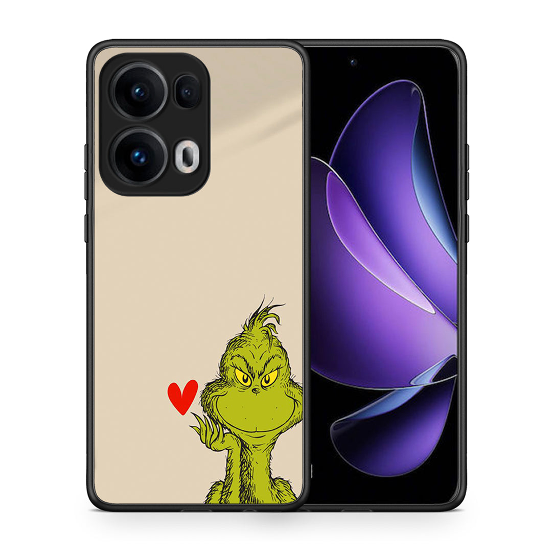 Θήκη Oppo Reno13 Pro Xmas Grinch από τη Smartfits με σχέδιο στο πίσω μέρος και μαύρο περίβλημα | Oppo Reno13 Pro Xmas Grinch case with colorful back and black bezels