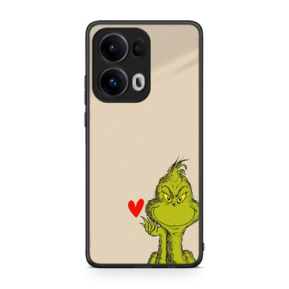 Oppo Reno13 Pro Xmas Grinch θήκη από τη Smartfits με σχέδιο στο πίσω μέρος και μαύρο περίβλημα | Smartphone case with colorful back and black bezels by Smartfits