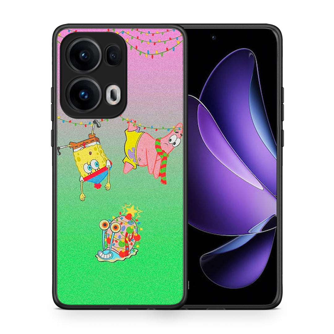 Θήκη Oppo Reno13 Pro Xmas Lights από τη Smartfits με σχέδιο στο πίσω μέρος και μαύρο περίβλημα | Oppo Reno13 Pro Xmas Lights case with colorful back and black bezels