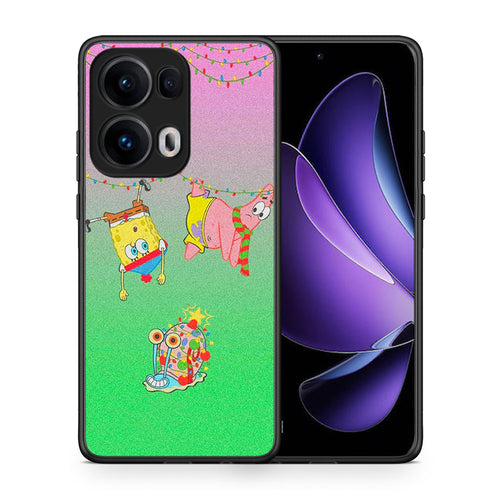 Θήκη Oppo Reno13 Pro Xmas Lights από τη Smartfits με σχέδιο στο πίσω μέρος και μαύρο περίβλημα | Oppo Reno13 Pro Xmas Lights case with colorful back and black bezels