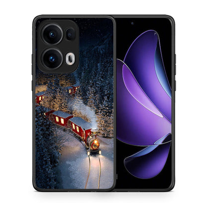 Θήκη Oppo Reno13 Pro Xmas Train από τη Smartfits με σχέδιο στο πίσω μέρος και μαύρο περίβλημα | Oppo Reno13 Pro Xmas Train case with colorful back and black bezels