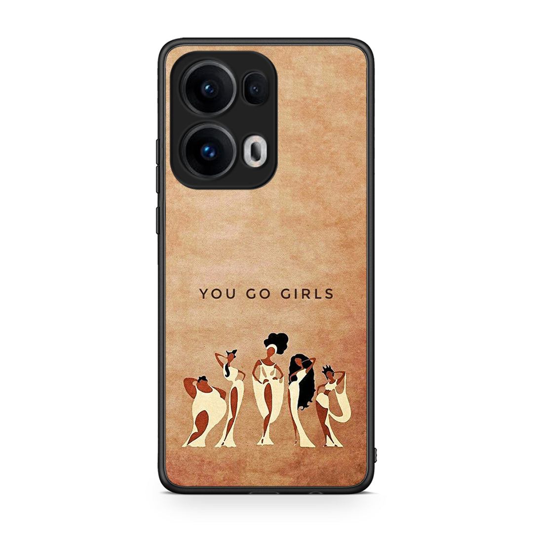 Oppo Reno13 Pro You Go Girl θήκη από τη Smartfits με σχέδιο στο πίσω μέρος και μαύρο περίβλημα | Smartphone case with colorful back and black bezels by Smartfits