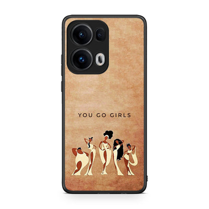 Oppo Reno13 Pro You Go Girl θήκη από τη Smartfits με σχέδιο στο πίσω μέρος και μαύρο περίβλημα | Smartphone case with colorful back and black bezels by Smartfits