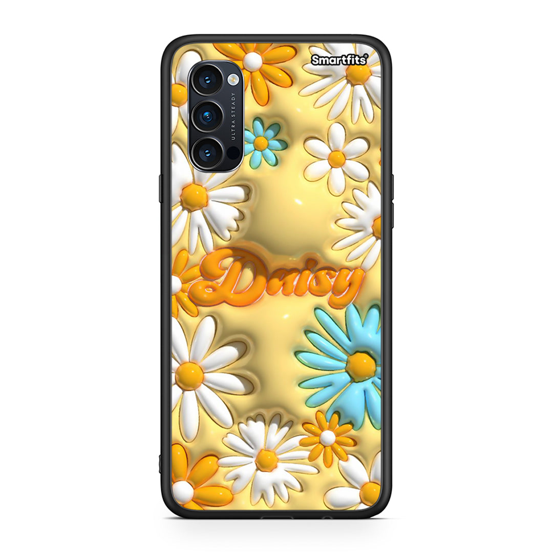 Oppo Reno4 Pro 5G Bubble Daisies θήκη από τη Smartfits με σχέδιο στο πίσω μέρος και μαύρο περίβλημα | Smartphone case with colorful back and black bezels by Smartfits