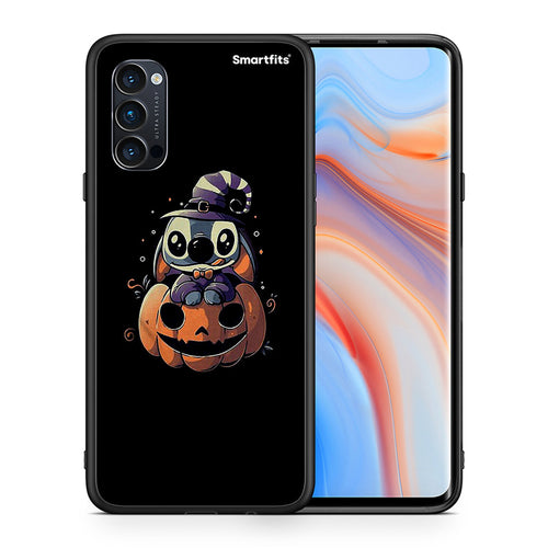 Θήκη Oppo Reno4 Pro 5G Halloween Stitch από τη Smartfits με σχέδιο στο πίσω μέρος και μαύρο περίβλημα | Oppo Reno4 Pro 5G Halloween Stitch case with colorful back and black bezels