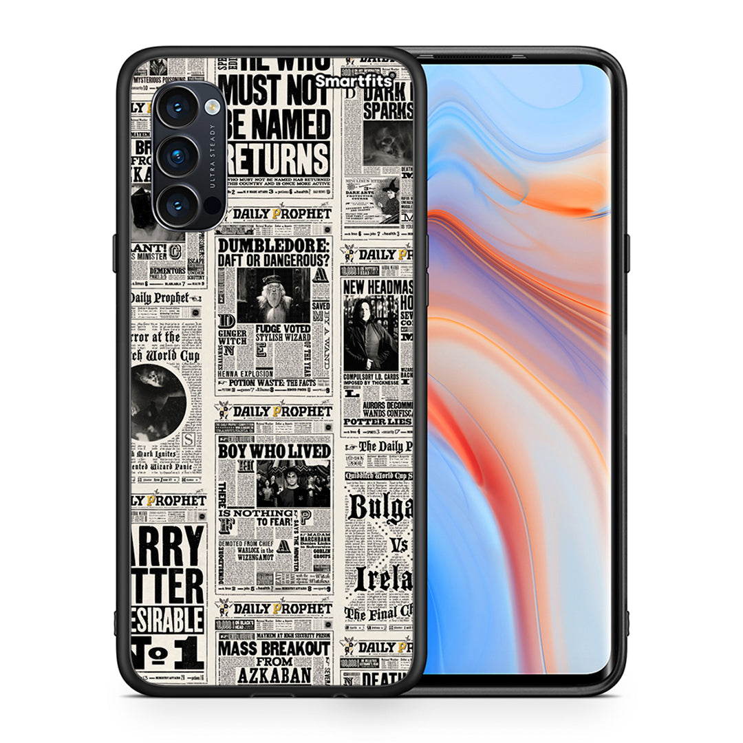 Θήκη Oppo Reno4 Pro 5G Harry Paper από τη Smartfits με σχέδιο στο πίσω μέρος και μαύρο περίβλημα | Oppo Reno4 Pro 5G Harry Paper case with colorful back and black bezels