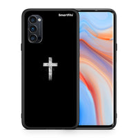 Thumbnail for Θήκη Oppo Reno4 Pro 5G White Cross από τη Smartfits με σχέδιο στο πίσω μέρος και μαύρο περίβλημα | Oppo Reno4 Pro 5G White Cross case with colorful back and black bezels