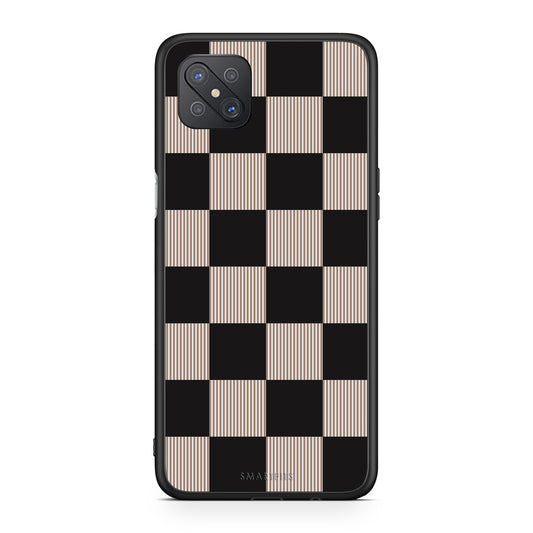 Θήκη Oppo Reno4 Z 5G / A92s Black and Taupe Striped Checks από τη Smartfits με σχέδιο στο πίσω μέρος και μαύρο περίβλημα | Oppo Reno4 Z 5G / A92s Black and Taupe Striped Checks case with colorful back and black bezels