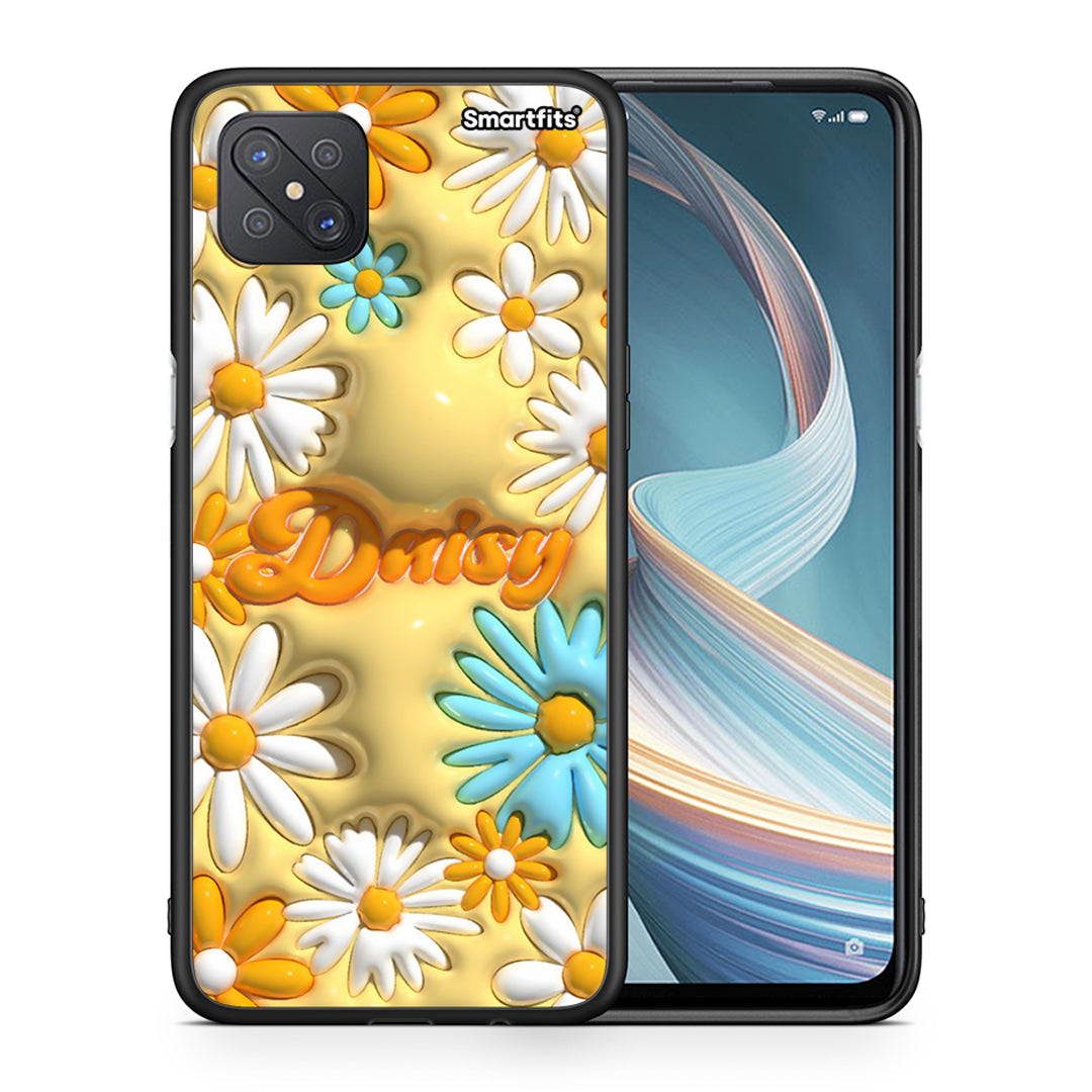 Θήκη Oppo Reno4 Z 5G Bubble Daisies από τη Smartfits με σχέδιο στο πίσω μέρος και μαύρο περίβλημα | Oppo Reno4 Z 5G Bubble Daisies case with colorful back and black bezels