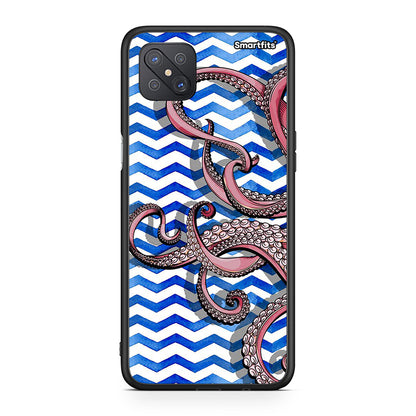 Oppo Reno4 Z 5G Chevron Devilfish θήκη από τη Smartfits με σχέδιο στο πίσω μέρος και μαύρο περίβλημα | Smartphone case with colorful back and black bezels by Smartfits