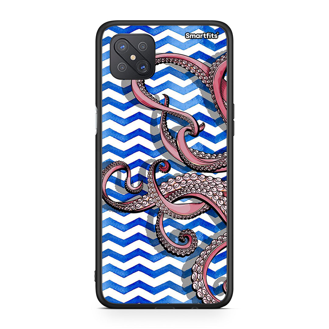 Oppo Reno4 Z 5G Chevron Devilfish θήκη από τη Smartfits με σχέδιο στο πίσω μέρος και μαύρο περίβλημα | Smartphone case with colorful back and black bezels by Smartfits