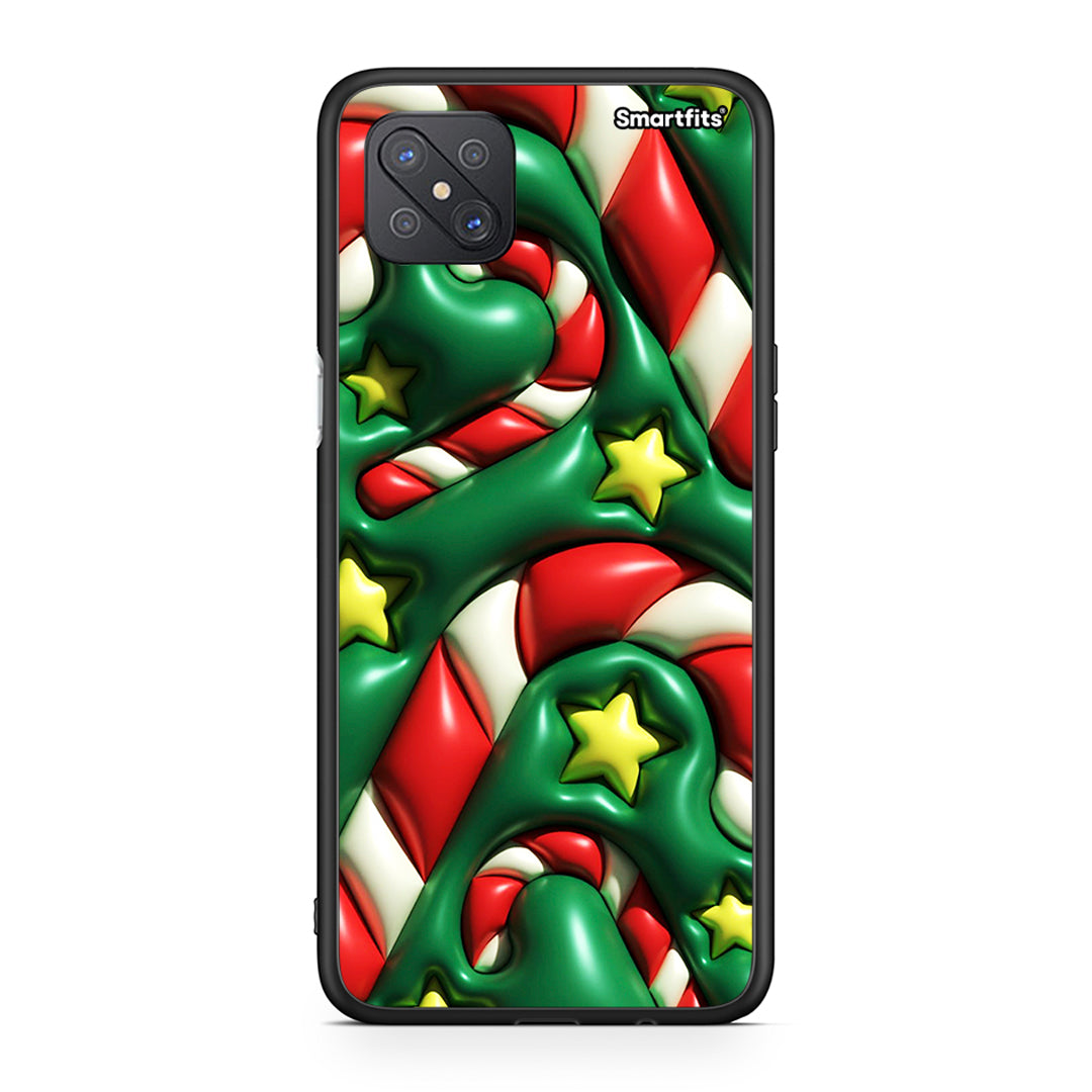 Oppo Reno4 Z 5G Christmas Bubbles θήκη από τη Smartfits με σχέδιο στο πίσω μέρος και μαύρο περίβλημα | Smartphone case with colorful back and black bezels by Smartfits