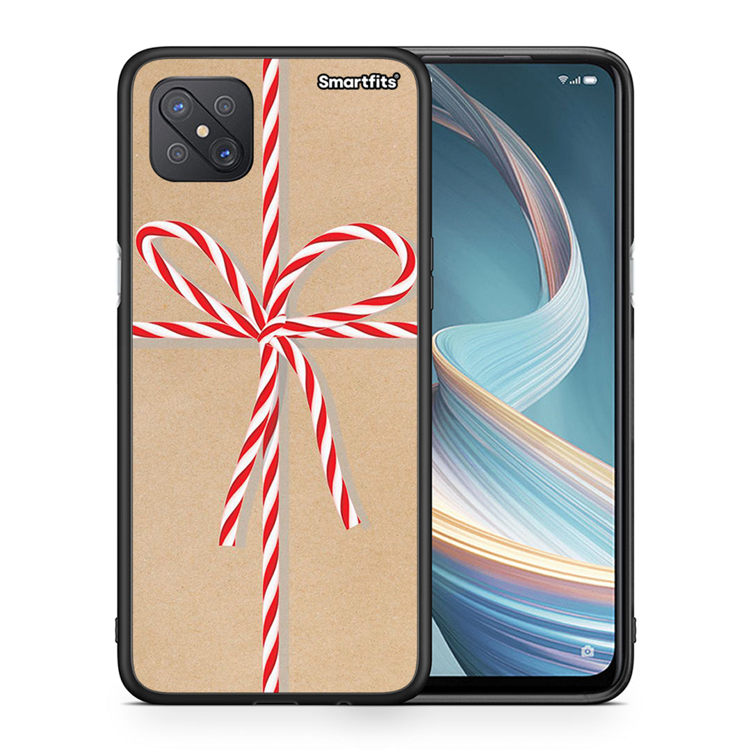 Θήκη Oppo Reno4 Z 5G Christmas Gift από τη Smartfits με σχέδιο στο πίσω μέρος και μαύρο περίβλημα | Oppo Reno4 Z 5G Christmas Gift case with colorful back and black bezels