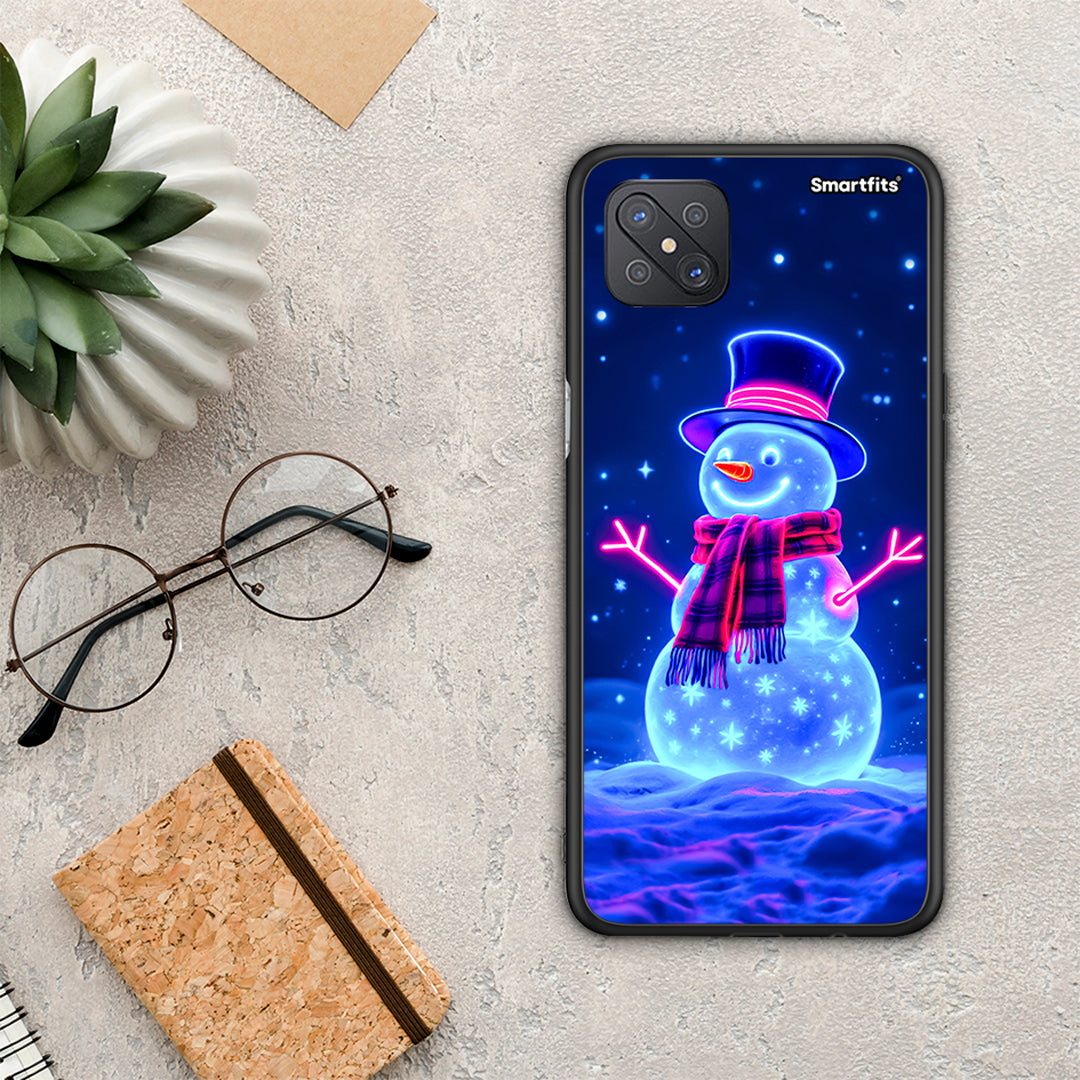 Christmas Neon Snowman - Oppo Reno4 Z 5G / A92s θήκη