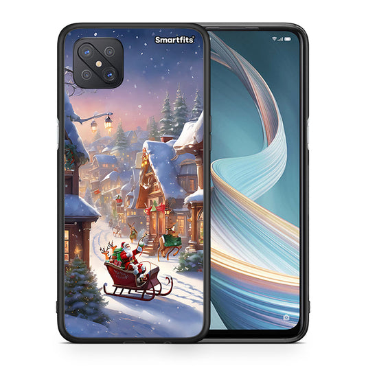 Θήκη Oppo Reno4 Z 5G Christmas Snow από τη Smartfits με σχέδιο στο πίσω μέρος και μαύρο περίβλημα | Oppo Reno4 Z 5G Christmas Snow case with colorful back and black bezels