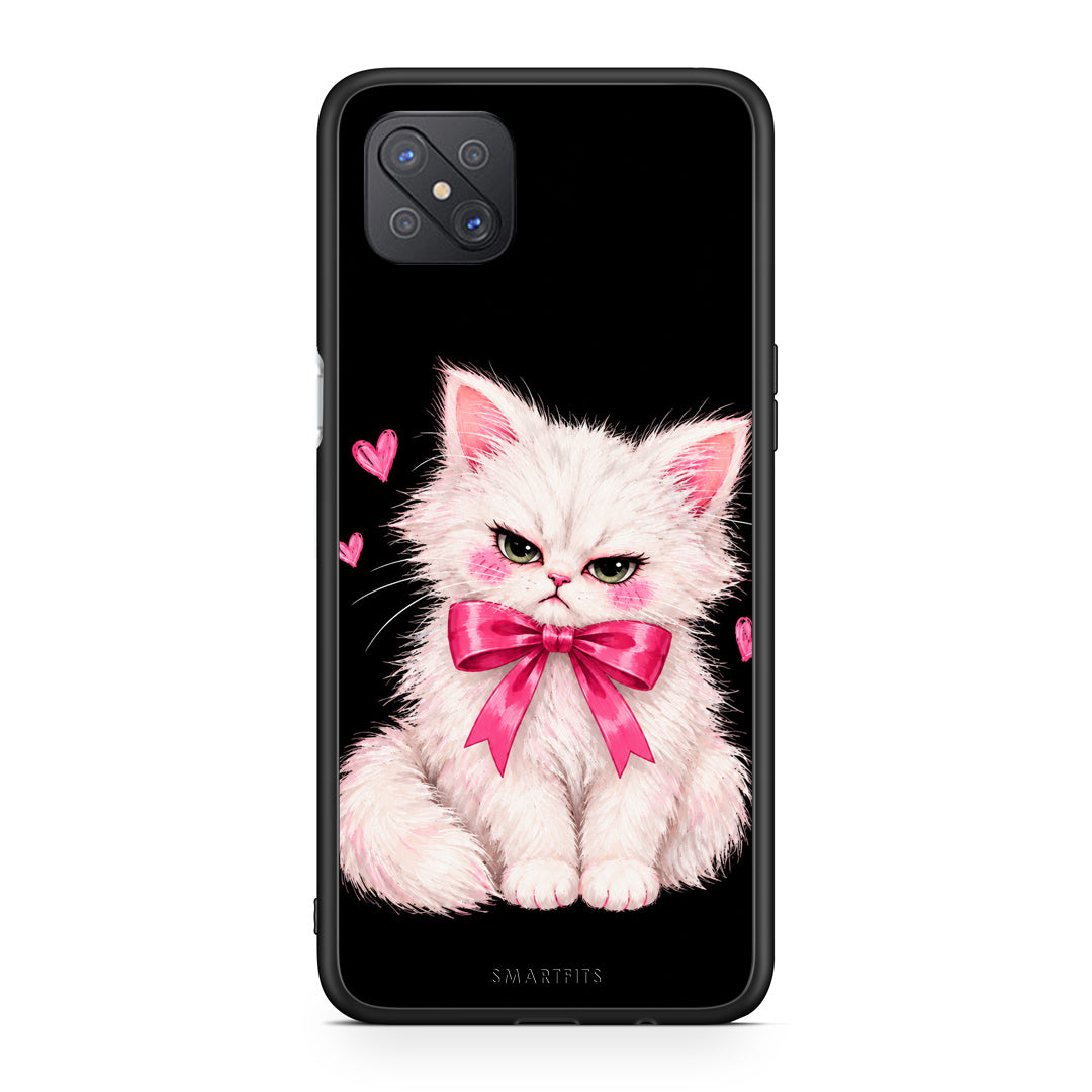 Θήκη Oppo Reno4 Z 5G / A92s Grumpy Party Kitten on Black από τη Smartfits με σχέδιο στο πίσω μέρος και μαύρο περίβλημα | Oppo Reno4 Z 5G / A92s Grumpy Party Kitten on Black case with colorful back and black bezels
