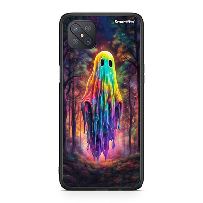 Oppo Reno4 Z 5G Halloween Ghost θήκη από τη Smartfits με σχέδιο στο πίσω μέρος και μαύρο περίβλημα | Smartphone case with colorful back and black bezels by Smartfits