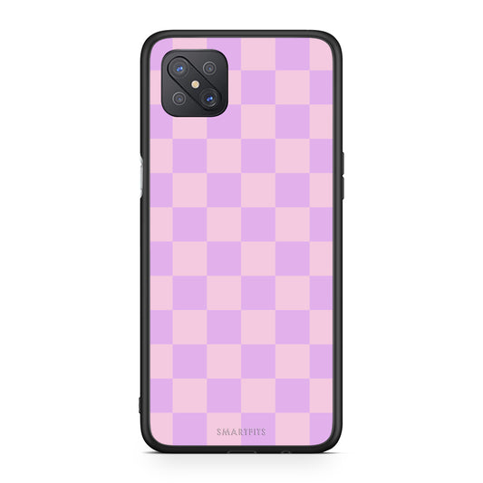 Θήκη Oppo Reno4 Z 5G / A92s Lavender and Pink Checkerboard από τη Smartfits με σχέδιο στο πίσω μέρος και μαύρο περίβλημα | Oppo Reno4 Z 5G / A92s Lavender and Pink Checkerboard case with colorful back and black bezels