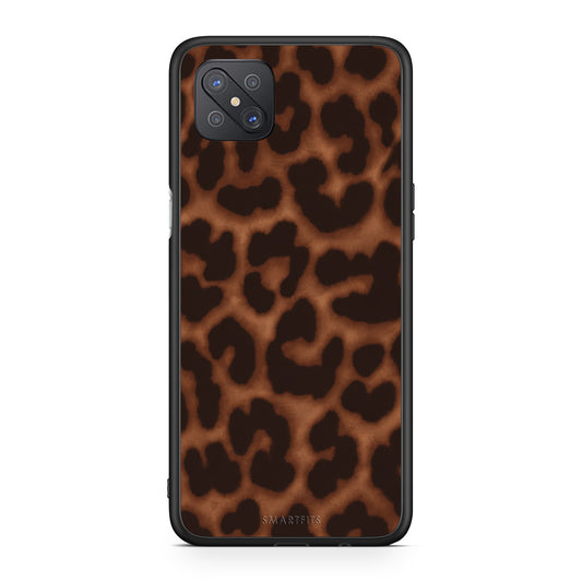 Θήκη Oppo Reno4 Z 5G / A92s Leopard Print Dark Brown από τη Smartfits με σχέδιο στο πίσω μέρος και μαύρο περίβλημα | Oppo Reno4 Z 5G / A92s Leopard Print Dark Brown case with colorful back and black bezels