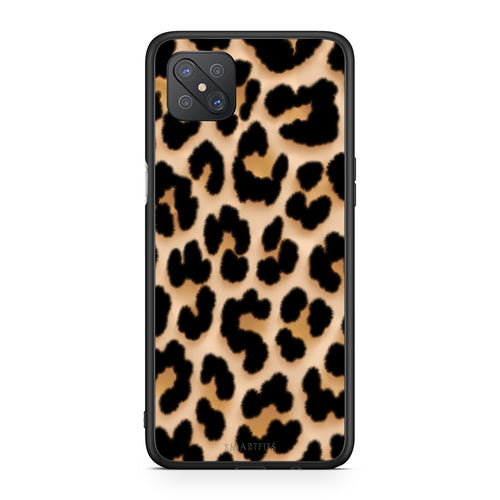 Θήκη Oppo Reno4 Z 5G / A92s Leopard Print Tan Large από τη Smartfits με σχέδιο στο πίσω μέρος και μαύρο περίβλημα | Oppo Reno4 Z 5G / A92s Leopard Print Tan Large case with colorful back and black bezels