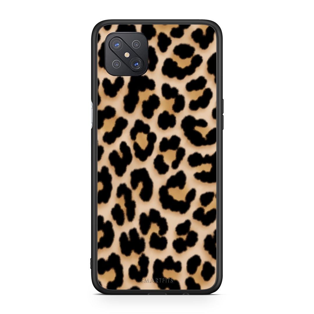 Θήκη Oppo Reno4 Z 5G / A92s Leopard Print Tan Small από τη Smartfits με σχέδιο στο πίσω μέρος και μαύρο περίβλημα | Oppo Reno4 Z 5G / A92s Leopard Print Tan Small case with colorful back and black bezels