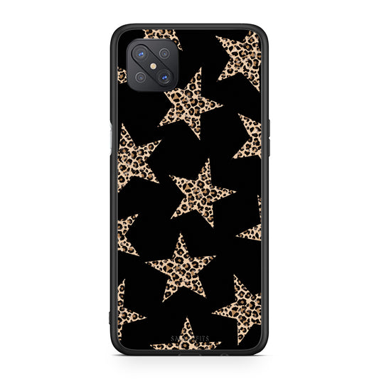 Θήκη Oppo Reno4 Z 5G / A92s Leopard Stars on Black από τη Smartfits με σχέδιο στο πίσω μέρος και μαύρο περίβλημα | Oppo Reno4 Z 5G / A92s Leopard Stars on Black case with colorful back and black bezels